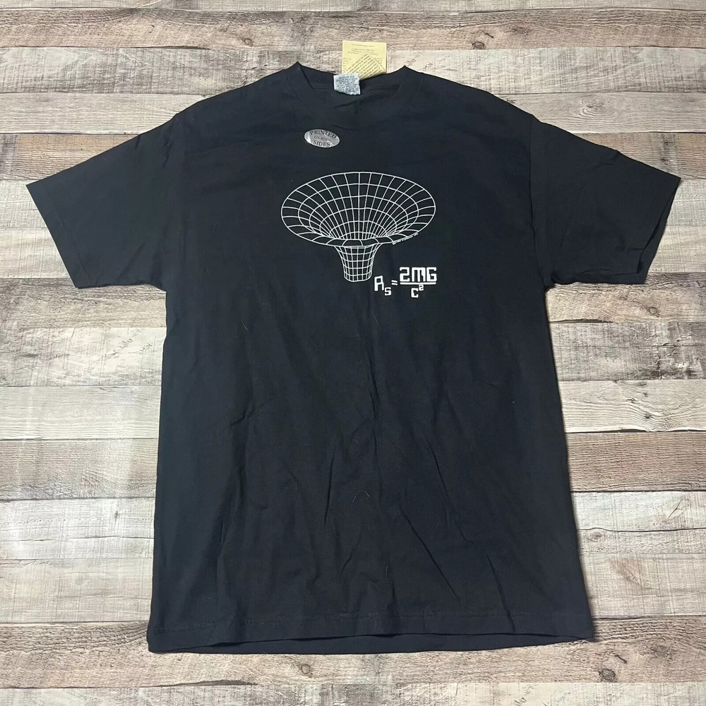 Black Hole Shirt Adult Large Black Vintage Deadstock Science Math Equations